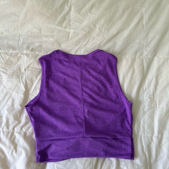 Nike Women's Purple Ribbed Tank Top - Picture 2 of 4